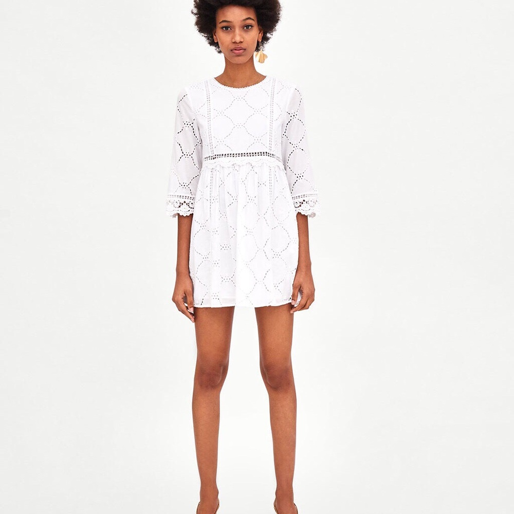 Zara Floral Embroidered Jumpsuit Dress